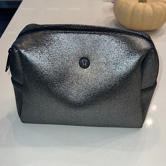 lululemon athletica Handbags - NWOT SOLD OUT Lululemon Feeling Ready Pouch in Silver Glitter